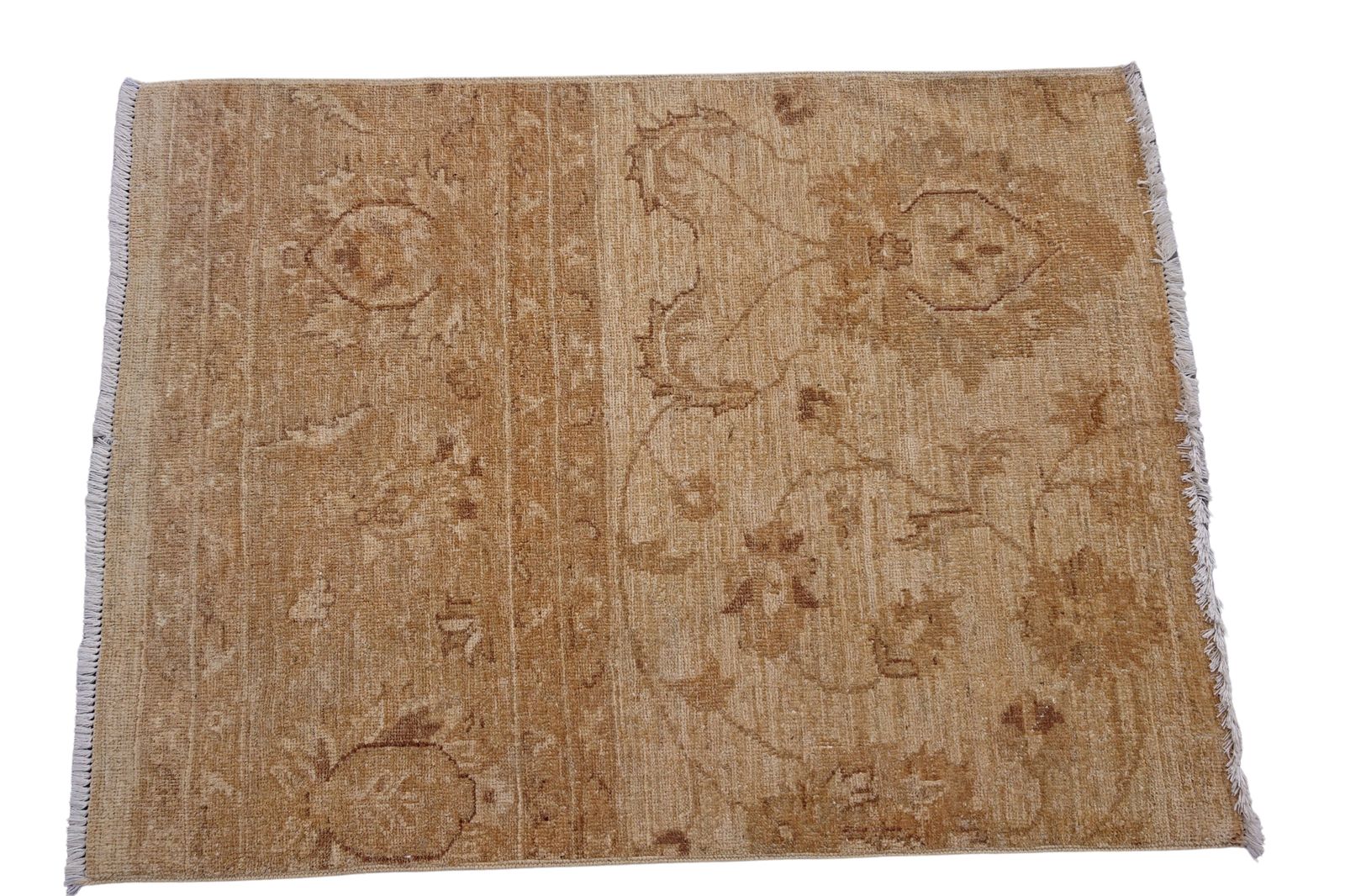 Vintage Ivory Afghan Hand Knotted Tribal Rug photo furniture