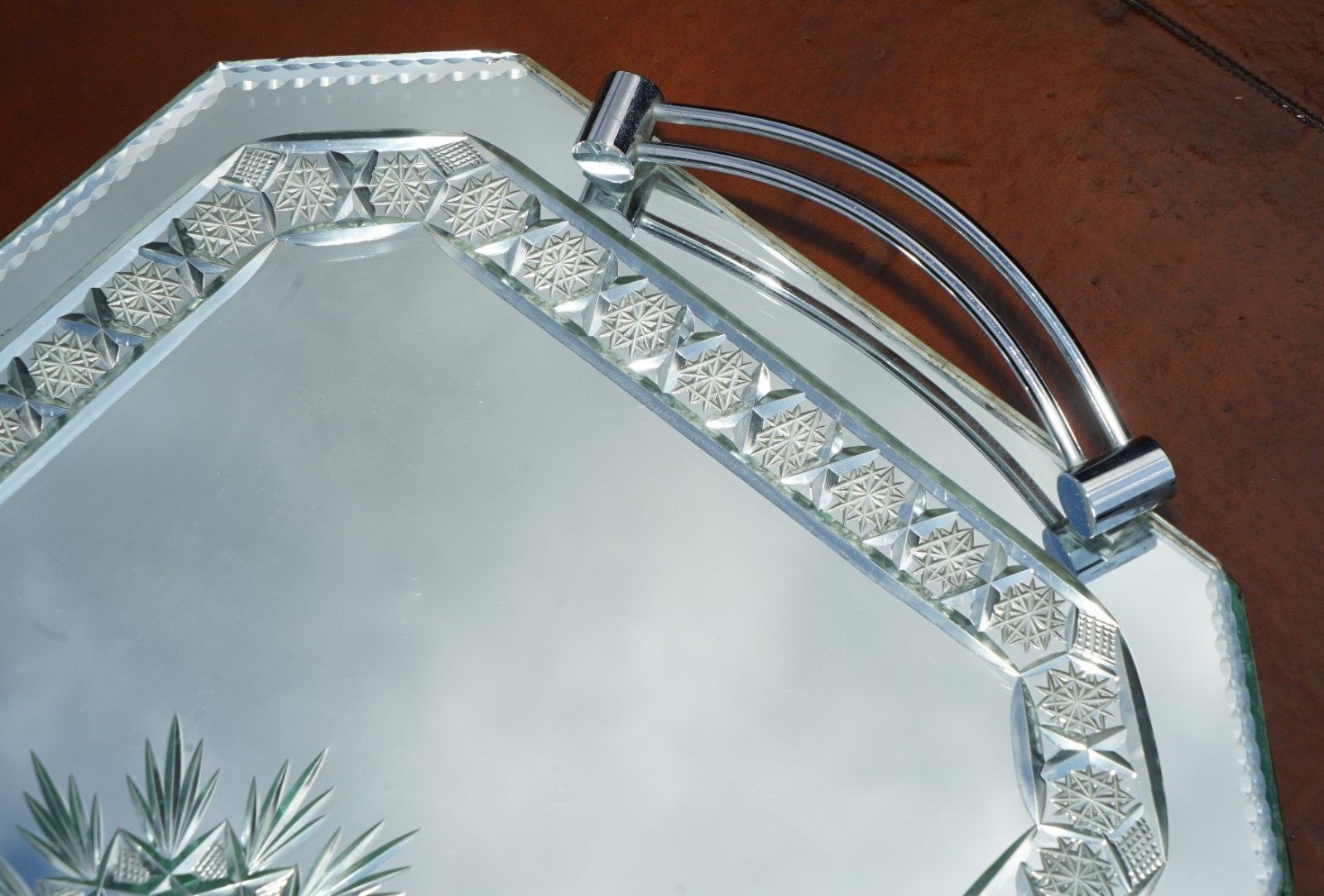 Exquisite Hand Made In Italy Venetian Etched Glass Tray Bought It Asprey & Co photo buy