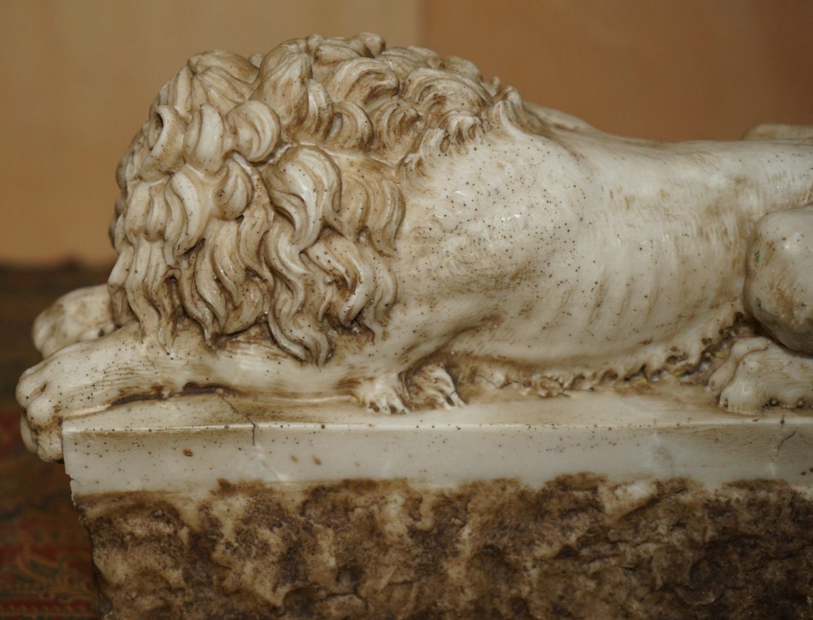 4950.0 Pair Of Antique 19th Century Italian Antonio Canova Tomb Of Pope Clement Lions photo