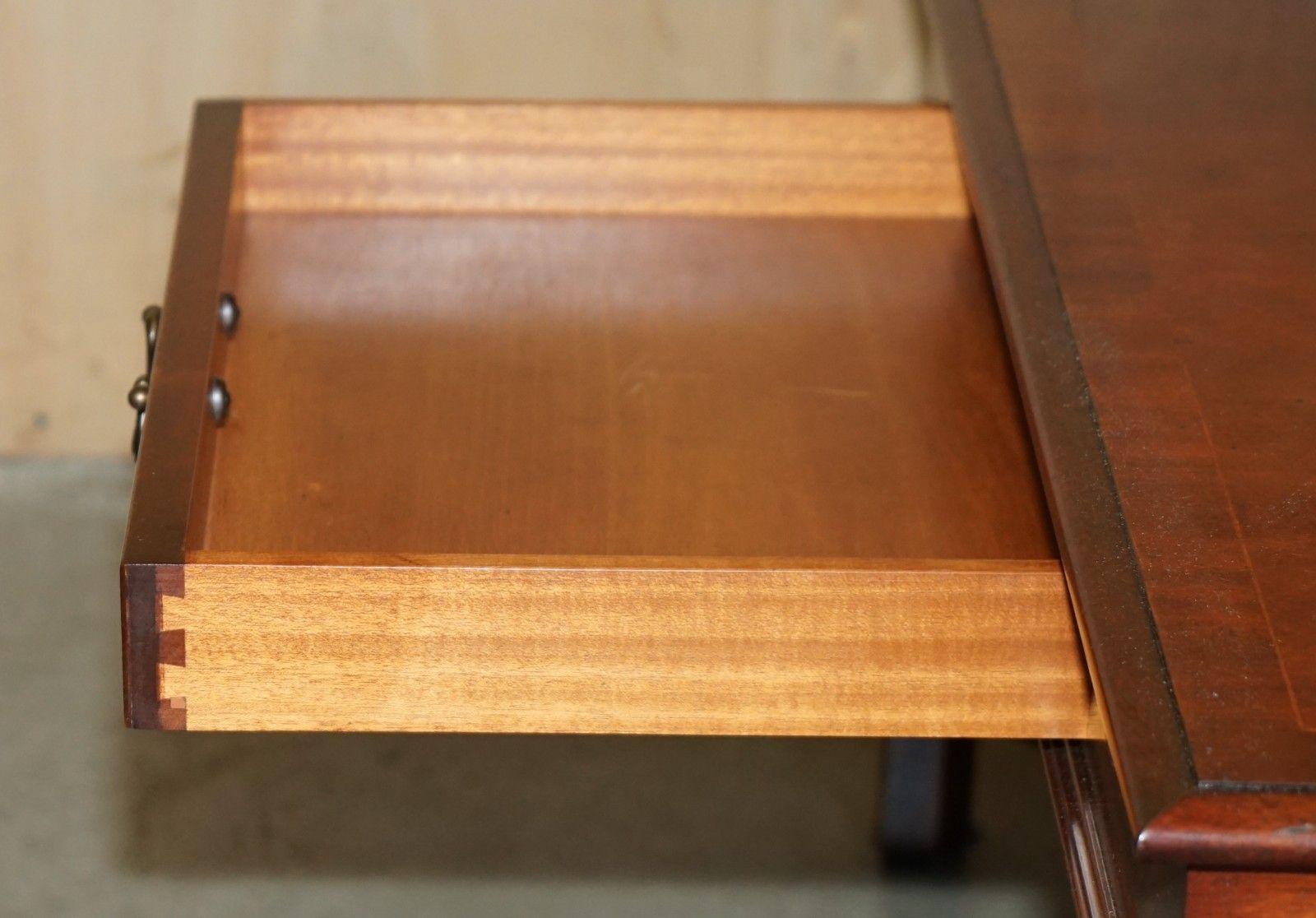 photo buy Pair Of Flamed Mahogany Thomas Chippendale Style Huge Side End Or Coffee Tables