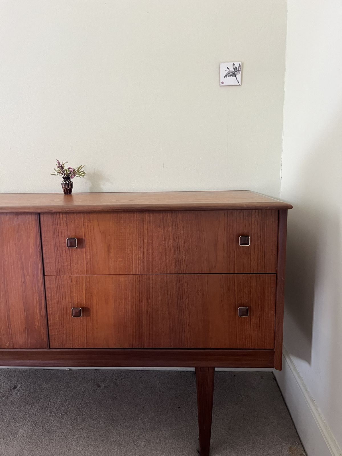 Vintage Teak Side Cabinet   Homeworthy 1960s photo for sale