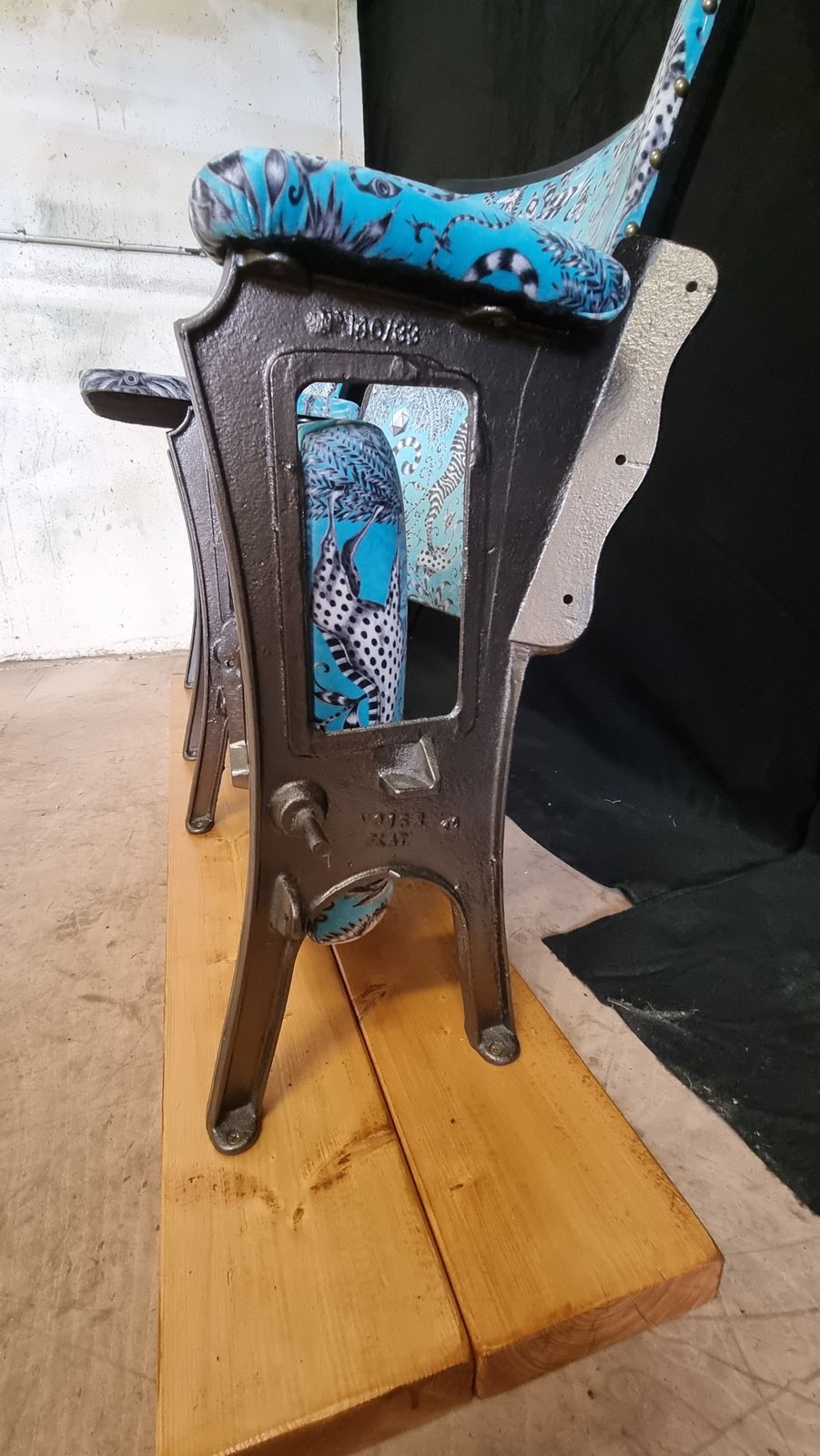 Vintage Cinema Seats With Table photo vinterior