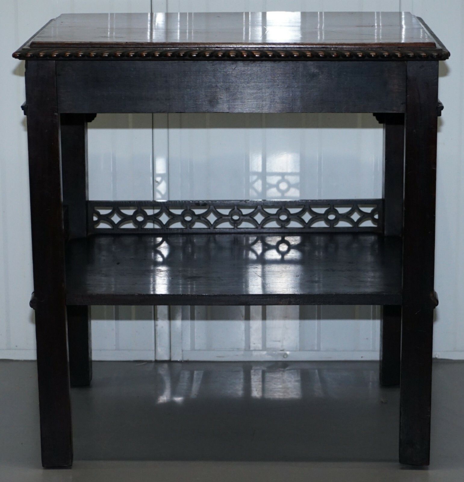 photo furniture 19th Century Thomas Chippendale Fret Work Carved And Pierced Occasional Table