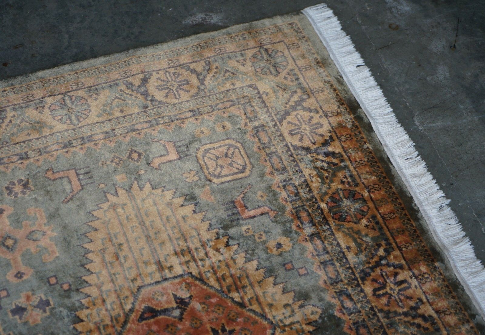 Textiles Large French 275x182 Cm Antique Aztek Kilim Style Rug / Carpet Very Nicely Aged photo