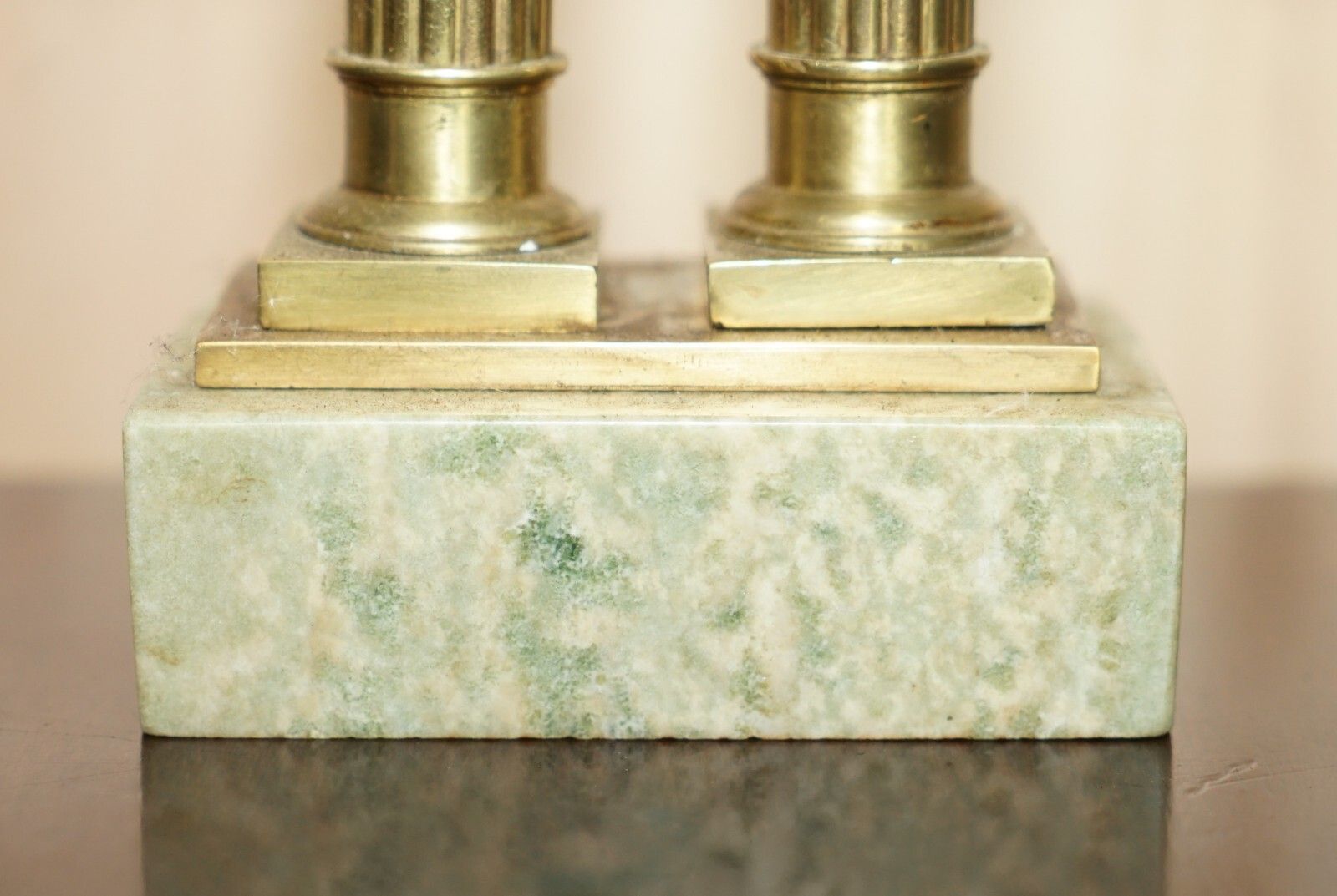 Fine Antique Victorian Marble & Brass Roman Grand Tour Statue Columns Pillars photo vinterior