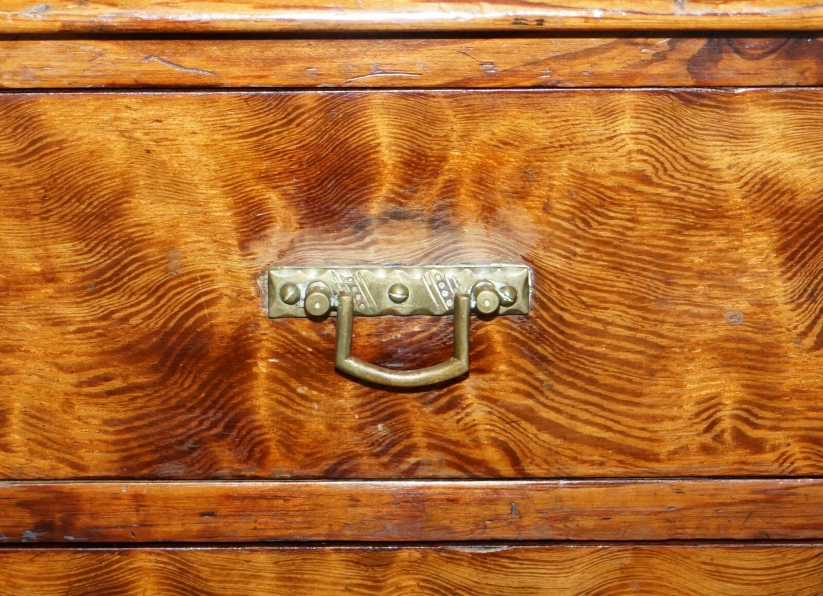 Sublime Patina Circa 1880 Pitch Pine Chest Of Drawers Must See Timber Grain!!!!! photo vintage