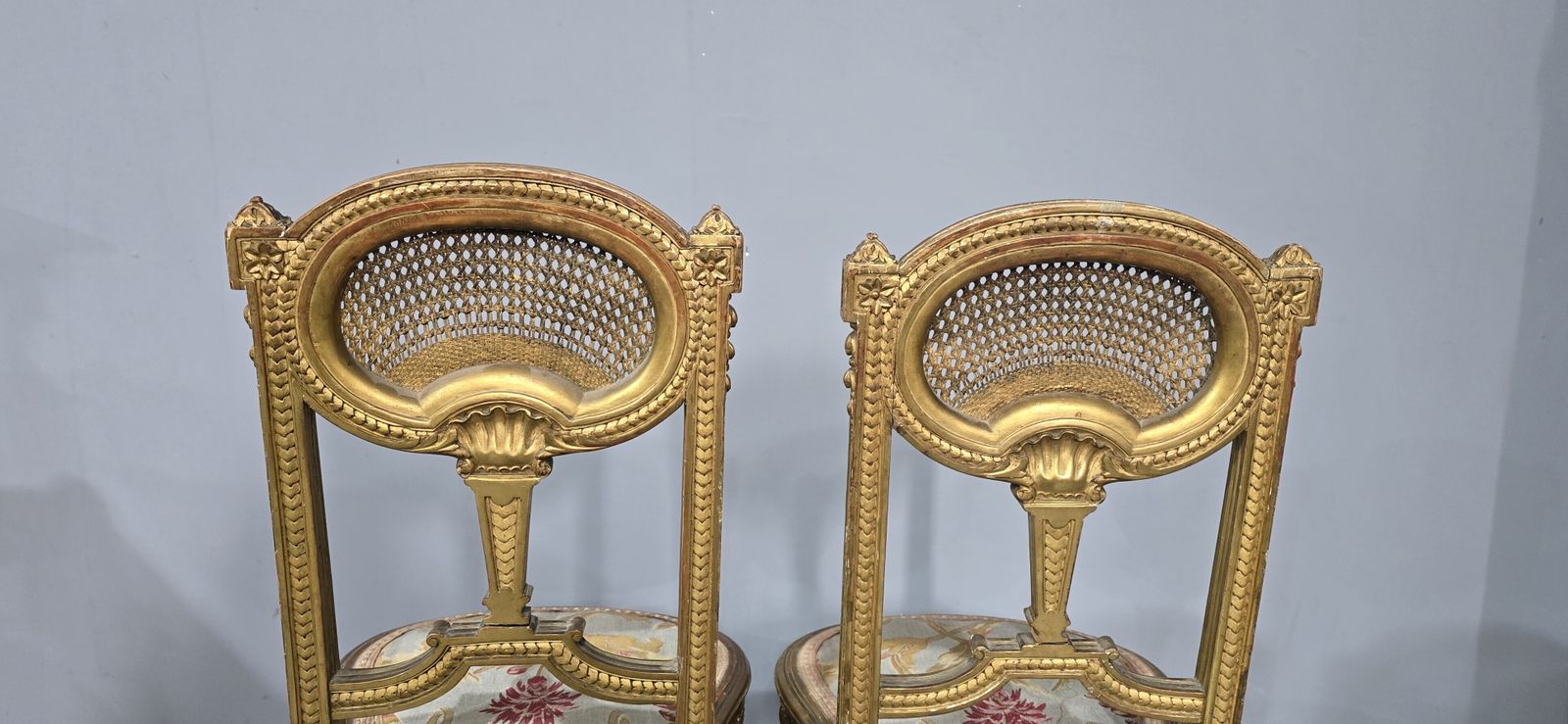 Excellent Pair French Boudoir Chairs photo Furniture