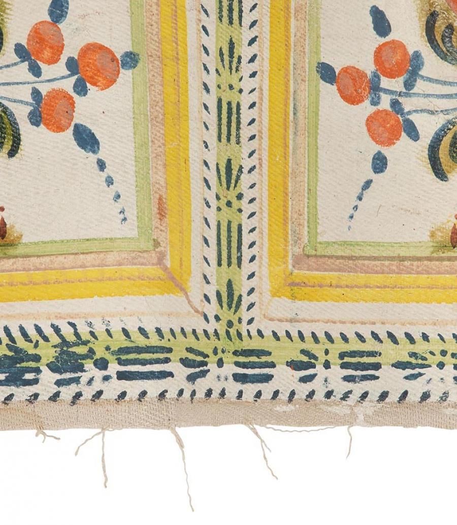 photo furniture Large 19th Century Swedish Folk Art Fabric Wall Hanging