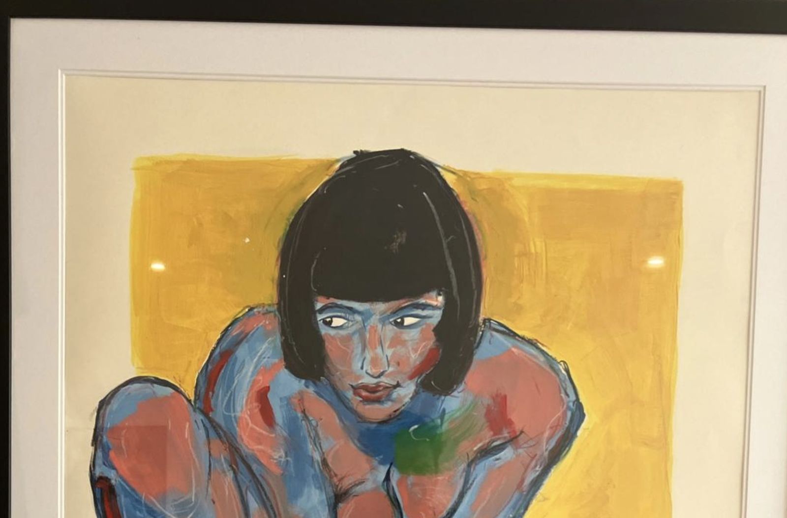 Occhia  Original Oil On Canvas Painting Signed By Artist   With Frame (116 Cm X 86 Cm) photo for sale