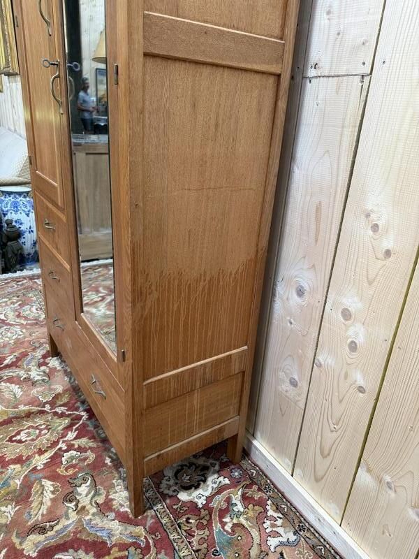 Armoire   Penderie En Chêne Massif époque 1950/1960 photo vintage