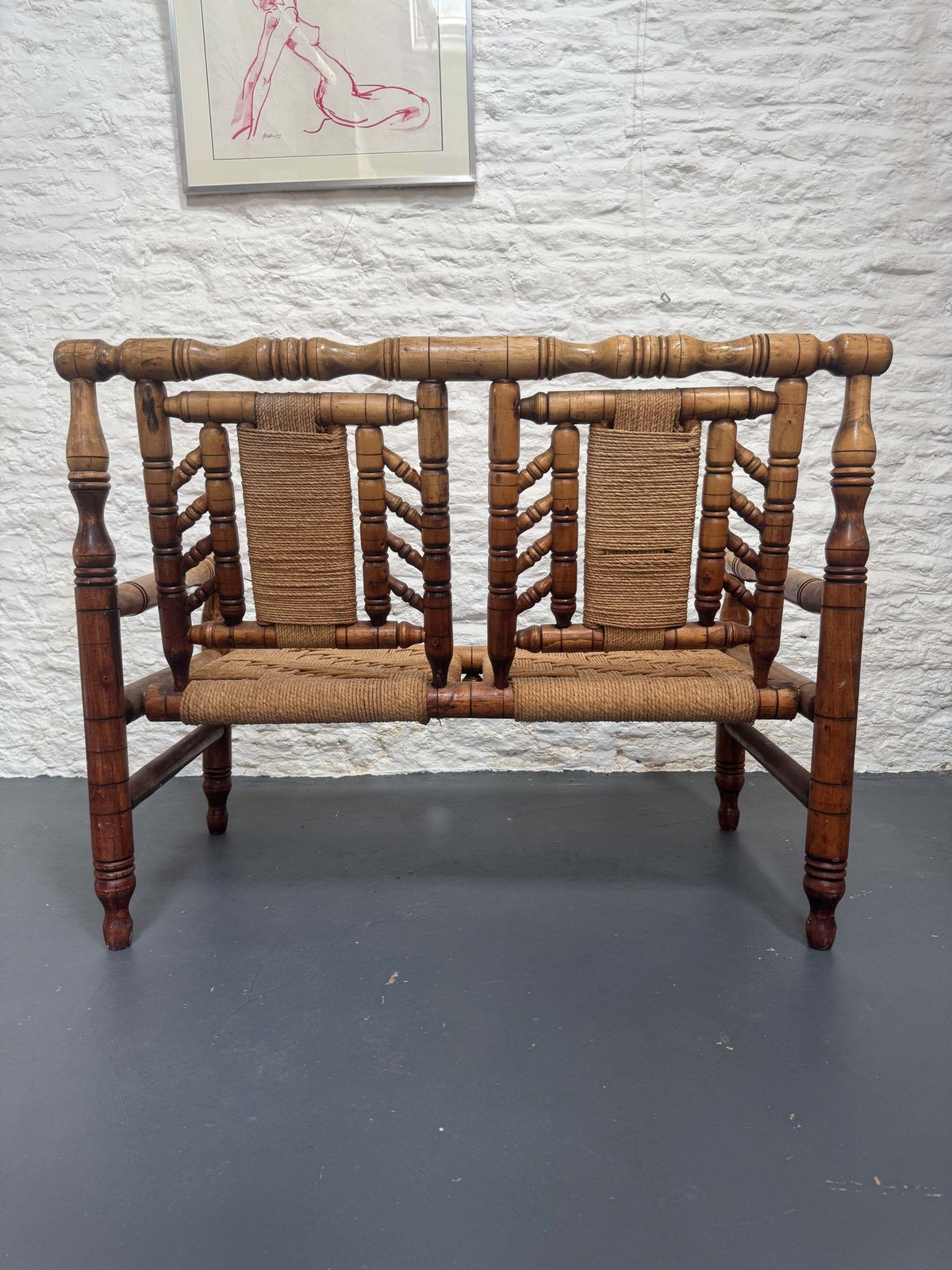 Mid Century 2 Seater Sofa And Armchair By Adrien Audoux & Frida Minet photo for sale