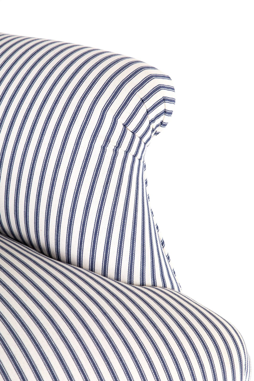 French Armchair In Princeton Ticking photo vintage