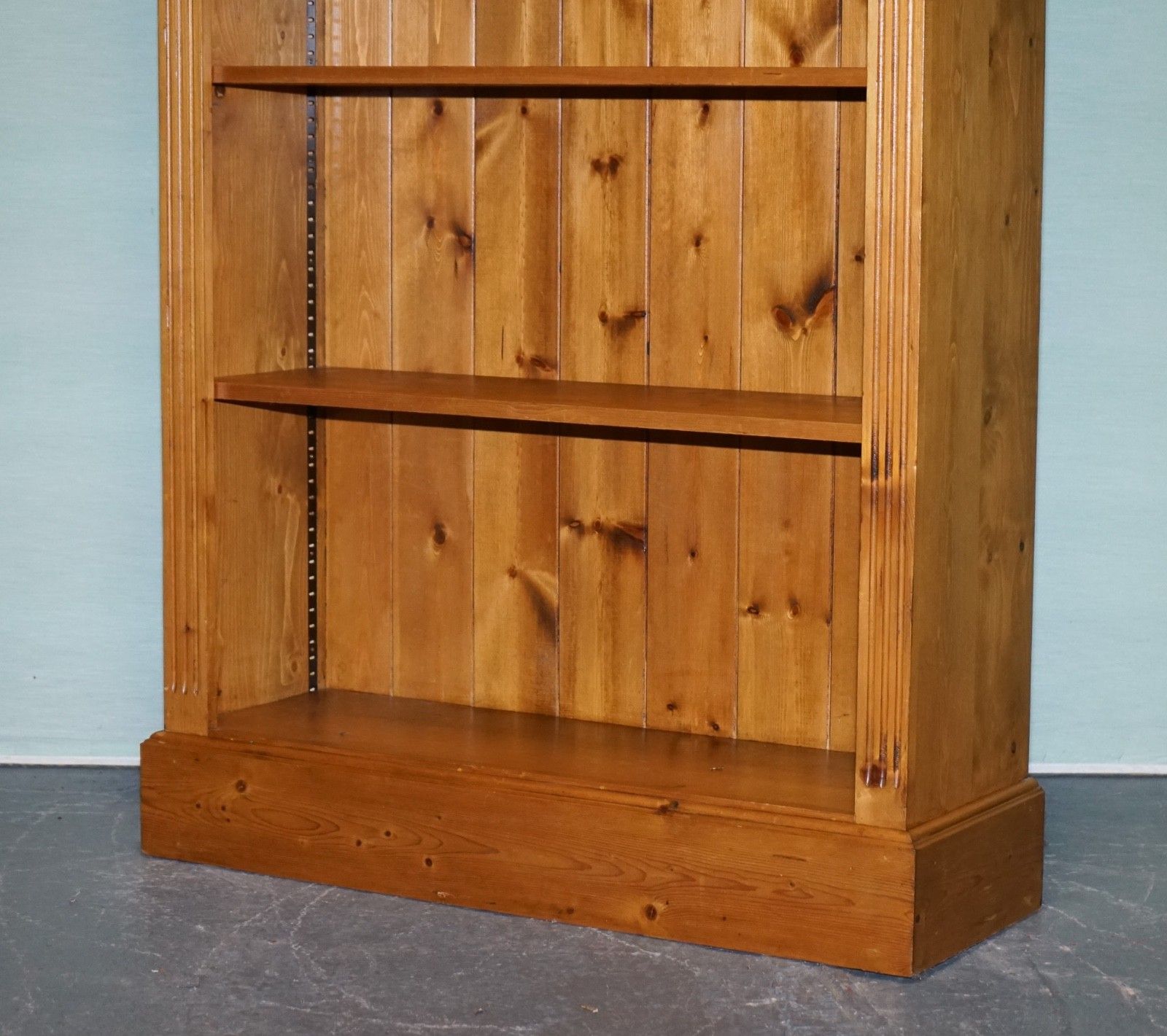 Vintage Pine Open Bookcase Display Cabinet With 5 Shelves photo 1250.0