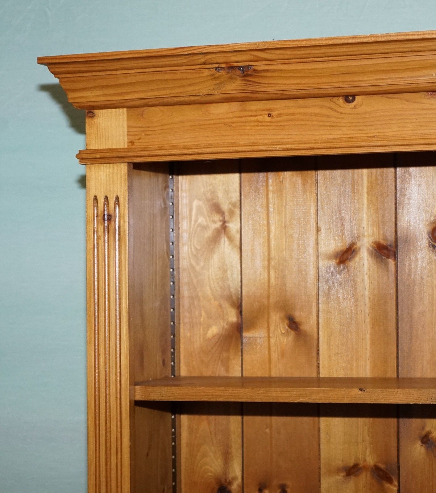 Vintage Pine Open Bookcase Display Cabinet With 5 Shelves photo buy