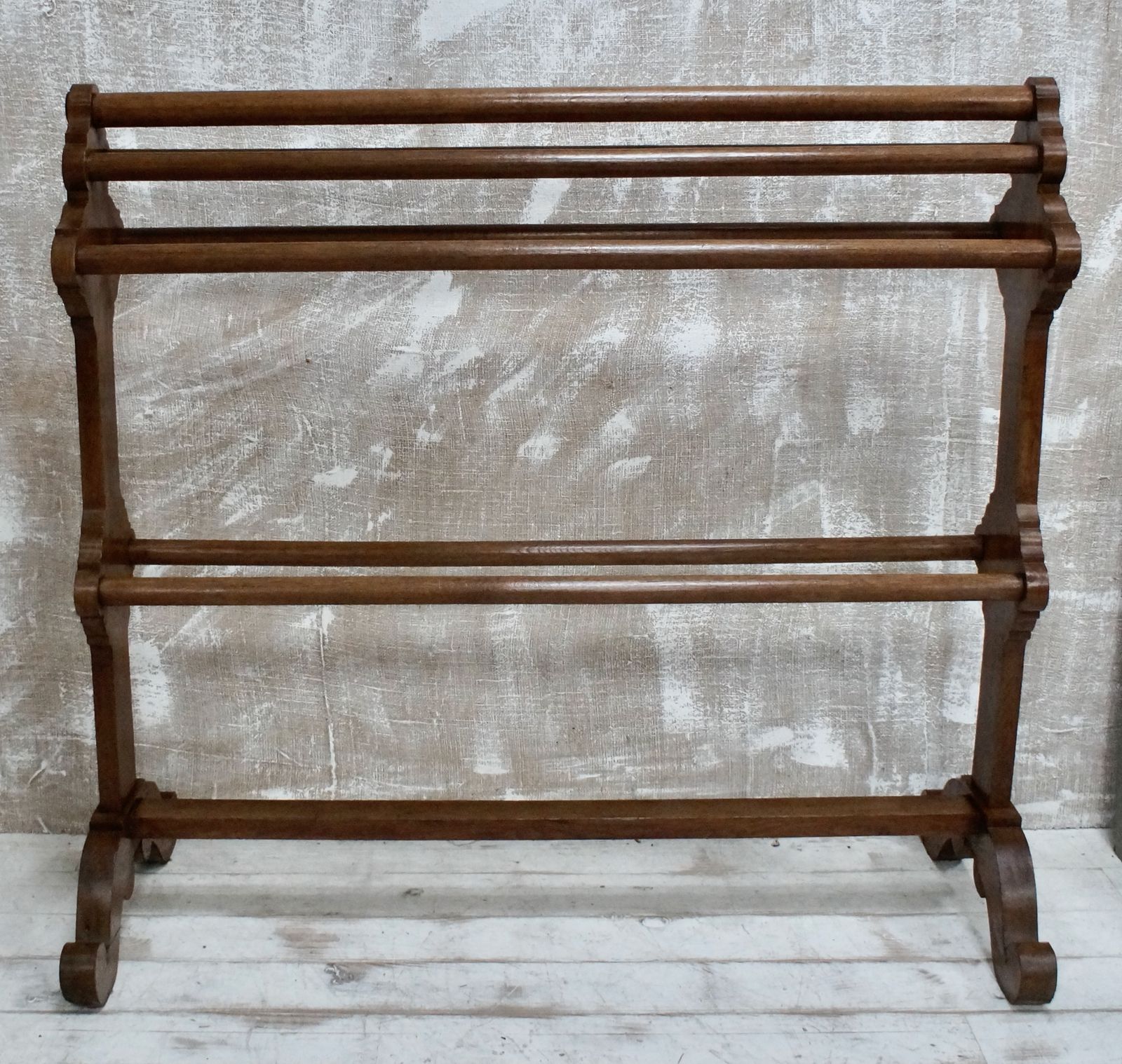 Large Victorian Mahogany Towel Rail
