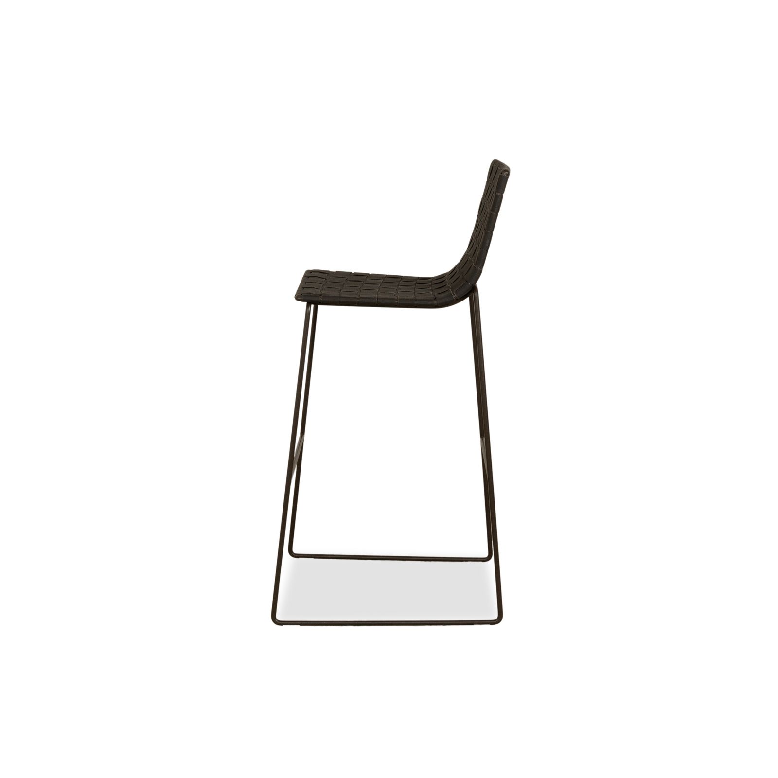 Meubels Andreu World Trenza Metal Fabric Wicker High Chair Black Grey Anthracite Outdoor photo