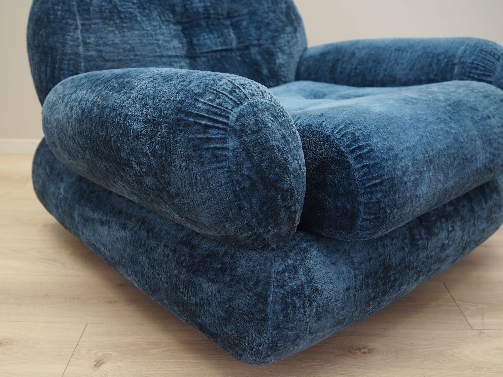 Furniture Blue Armchair, Italian Design, 1970s, Production: Italy photo
