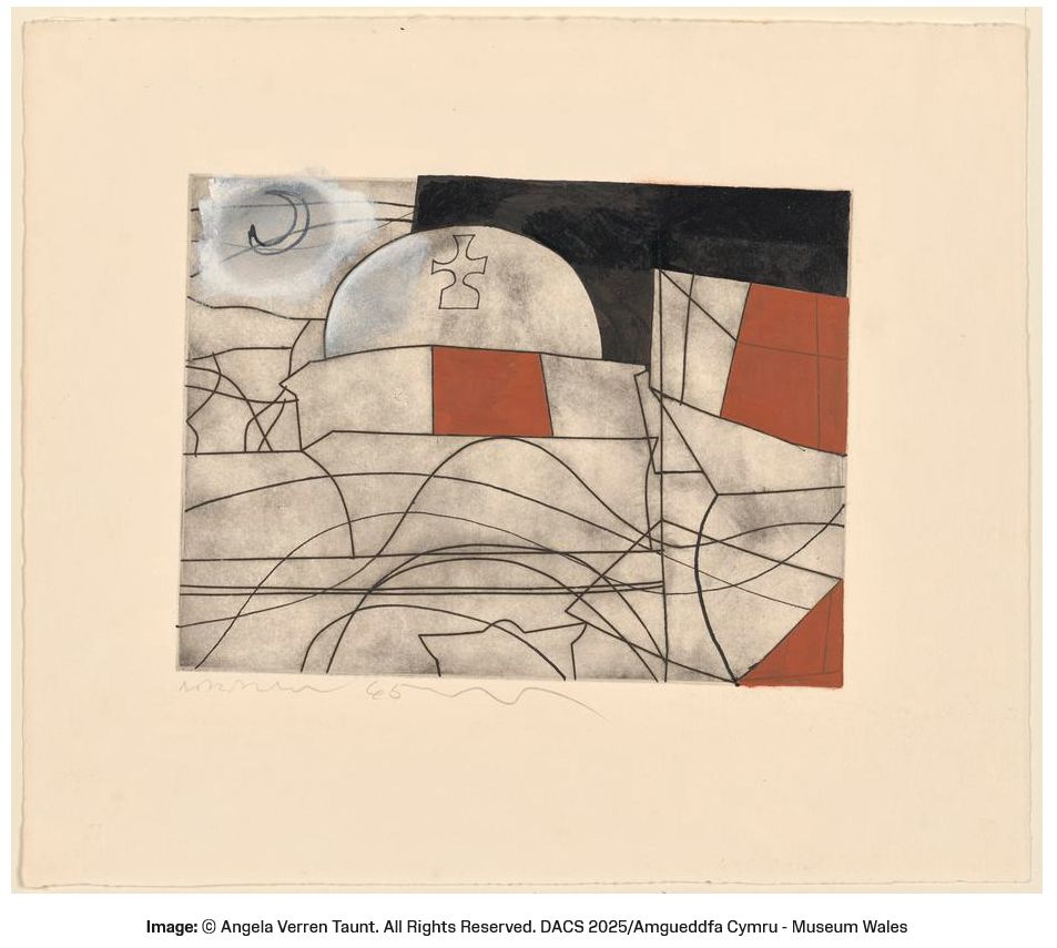 photo for sale Ben Nicholson Paros With Balcony (Variation With Hand Colouring)  (1965)