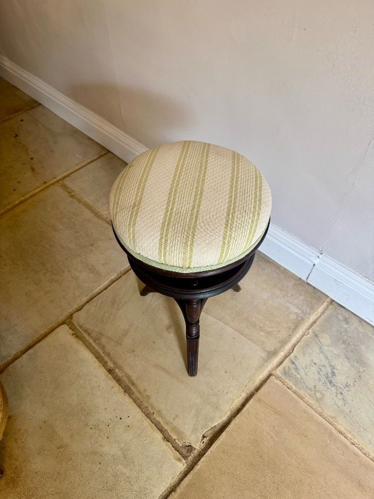 Edwardian Mahogany Revolving Piano Stool photo Furniture