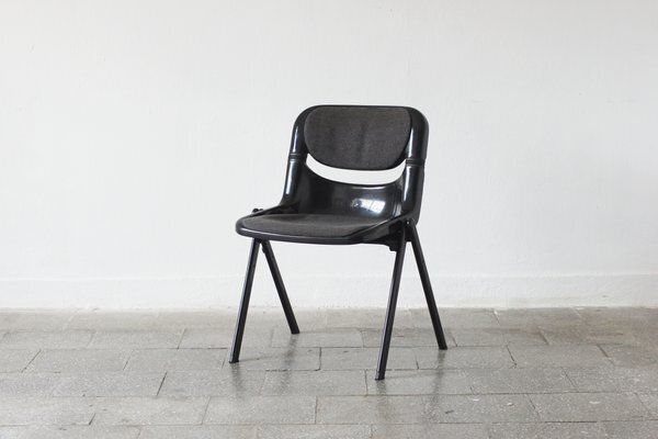 Black Dorsal Chair By G. Piretti & E. Ambas, Italy, 1980s