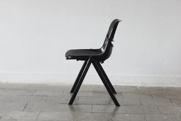 Black Dorsal Chair By G. Piretti & E. Ambas, Italy, 1980s photo furniture