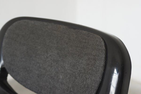 Black Dorsal Chair By G. Piretti & E. Ambas, Italy, 1980s photo Furniture
