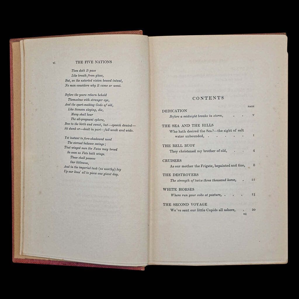 Antique Poetry Book, The Five Nations, Rudyard Kipling, Poems, Literary Classic photo Home Decor
