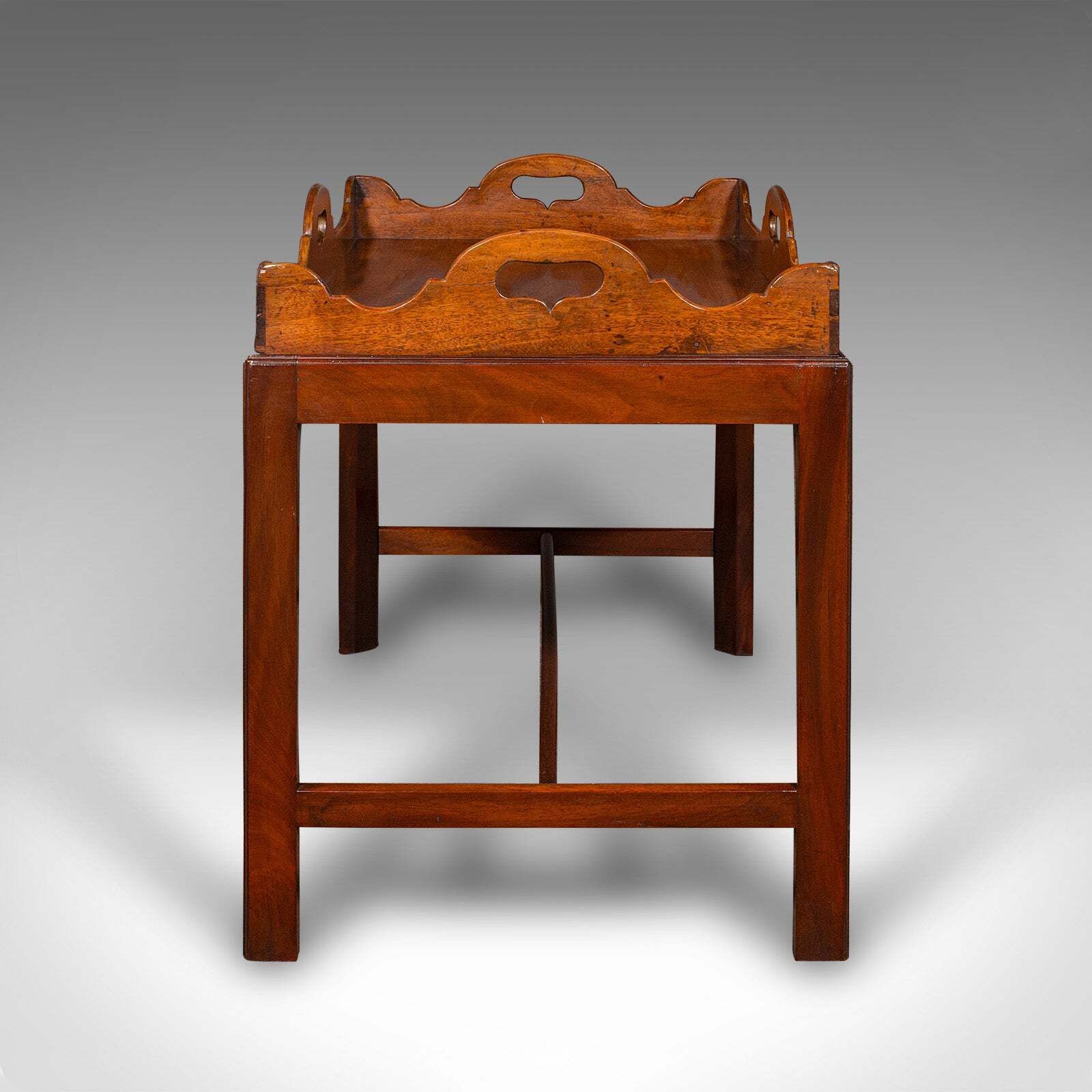 Vintage Butler's Serving Table, English, Afternoon Tea Tray On Stand, Art Deco photo 1220.0