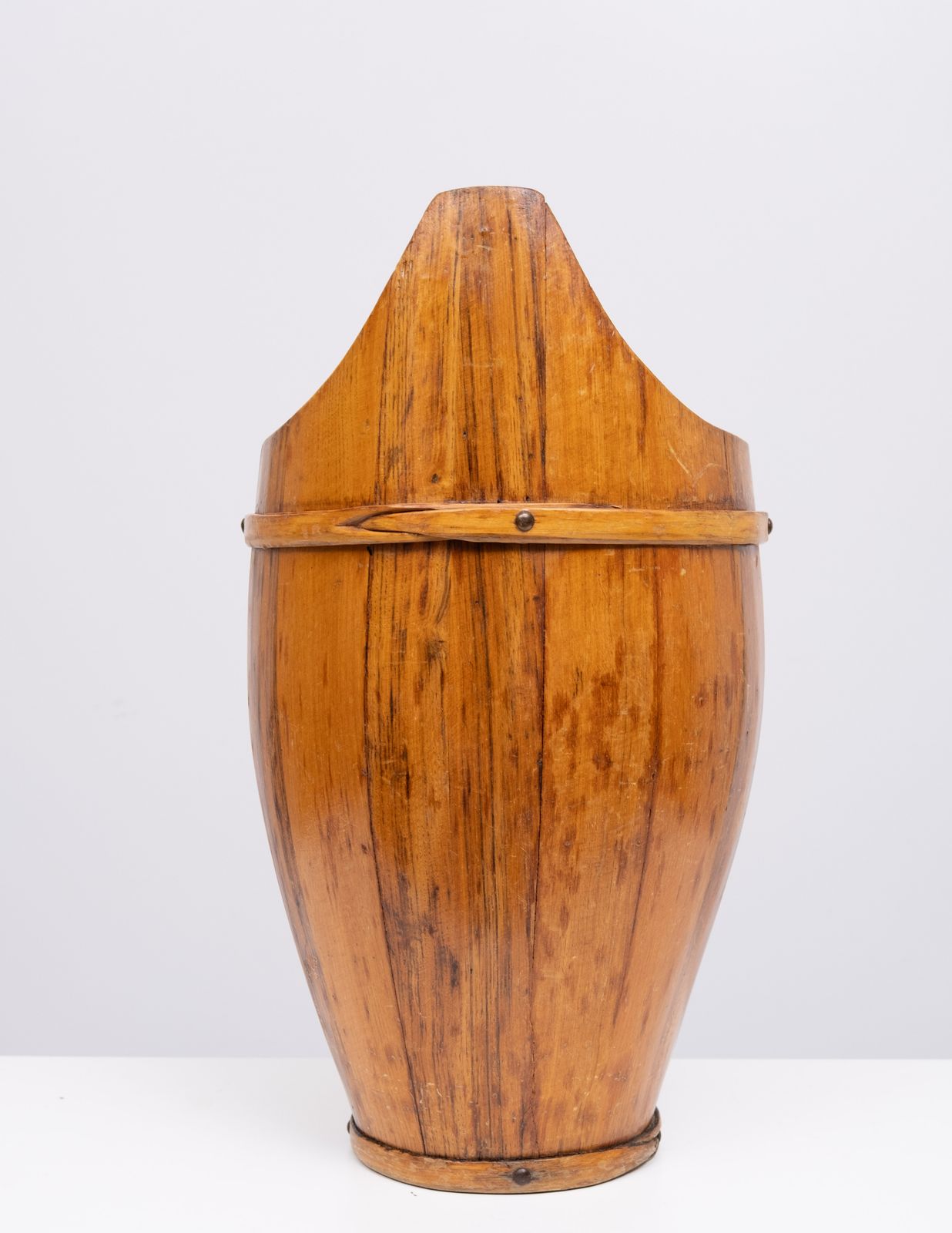 Curved Wooden Umbrella Stand 1960s France photo vintage
