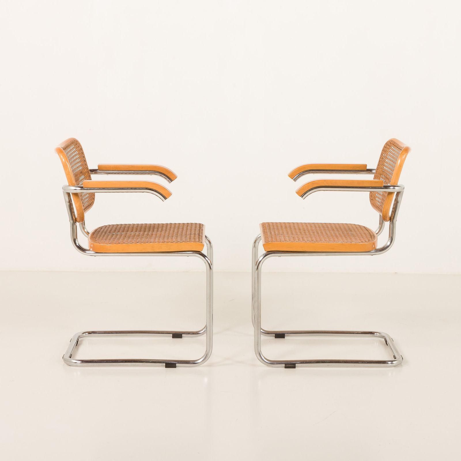 Pair Of Italian Vintage Ceska Chairs By Gavina, 1960s photo vintage
