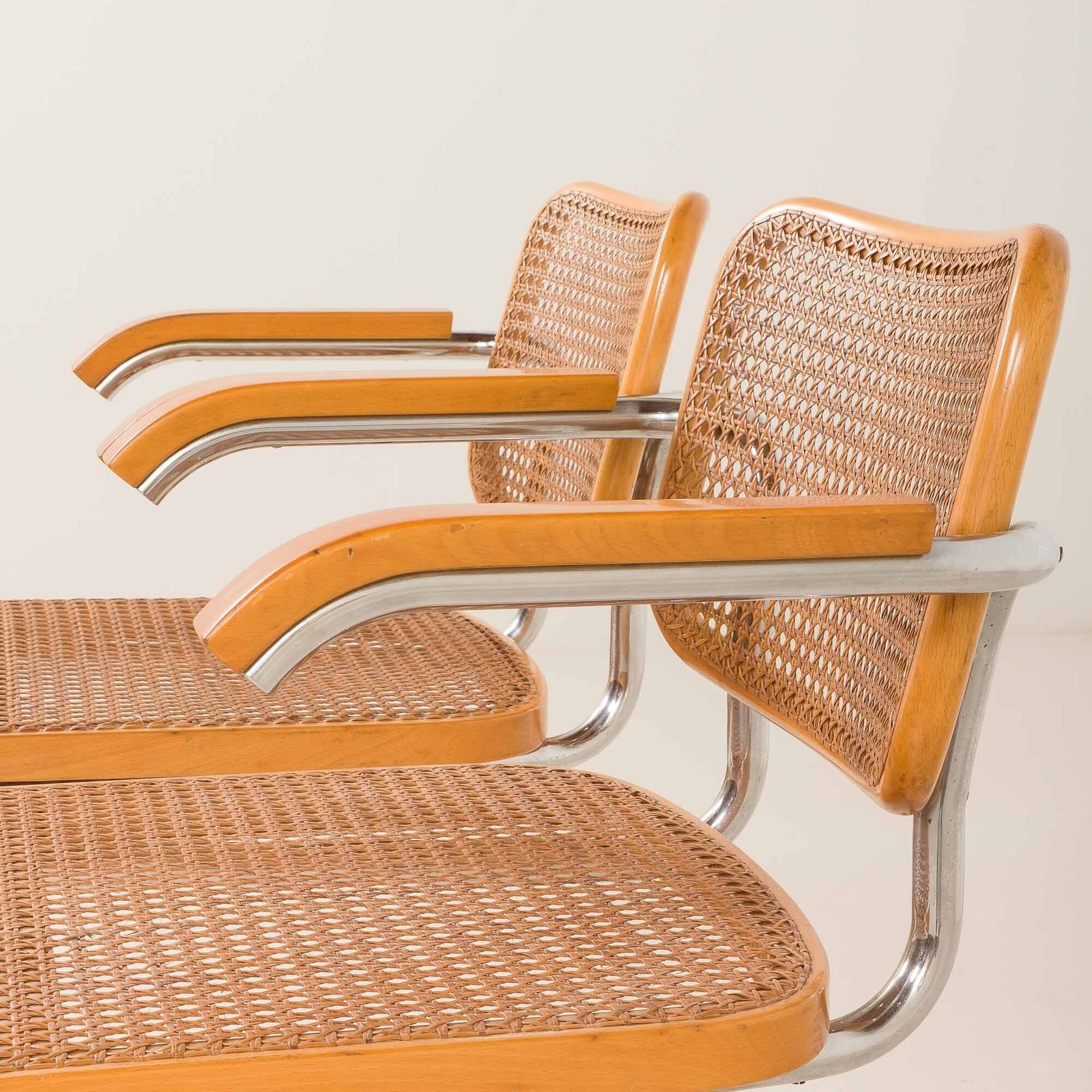 photo for sale Pair Of Italian Vintage Ceska Chairs By Gavina, 1960s
