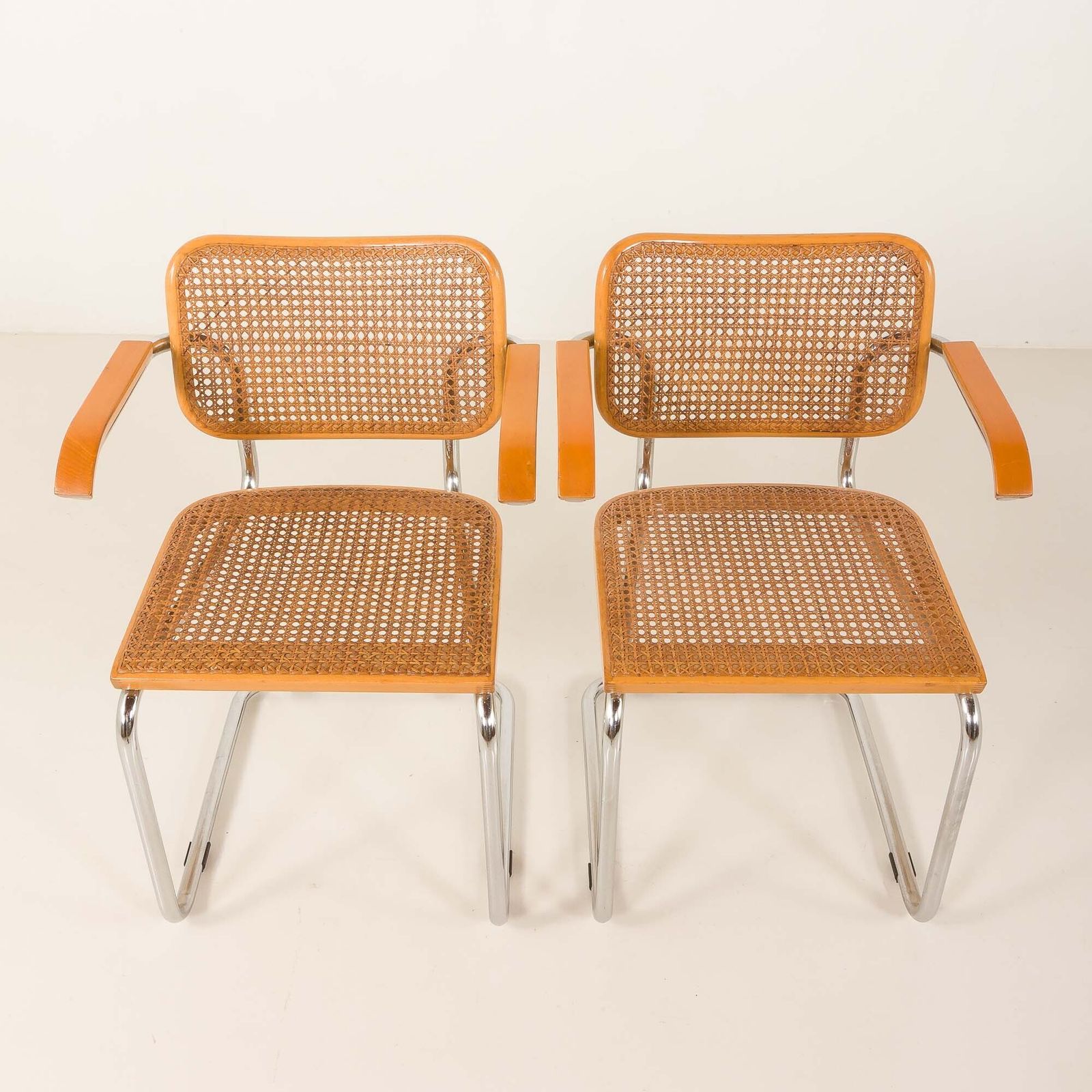 photo vintage Pair Of Italian Vintage Ceska Chairs By Gavina, 1960s