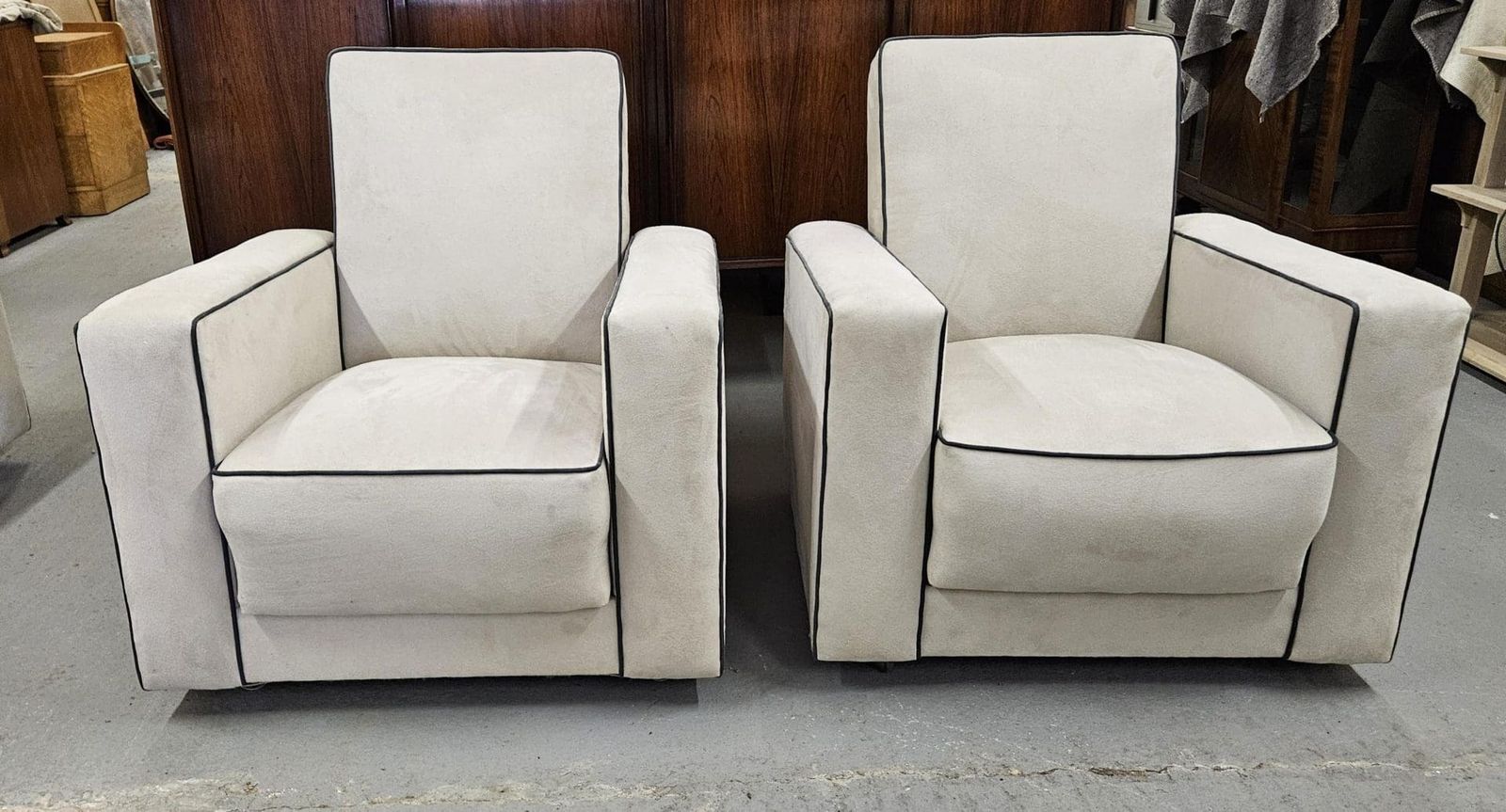 Pair Of Art Deco Reclining Armchairs photo furniture