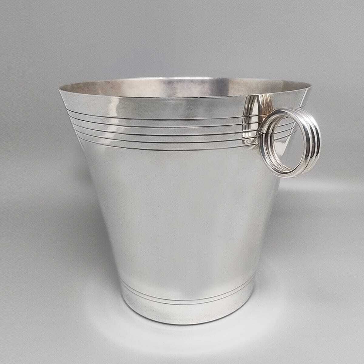 1930s Gorgeous Art Deco Champagne Or Ice Bucket By Udner In Silver Plated. Made In France photo 555.0