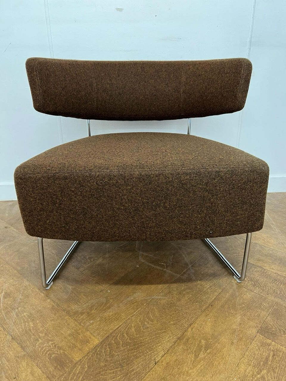 Used Andreu World Tauro Bu4203 Lounge Chair In Brown Cloth (6 X Available)