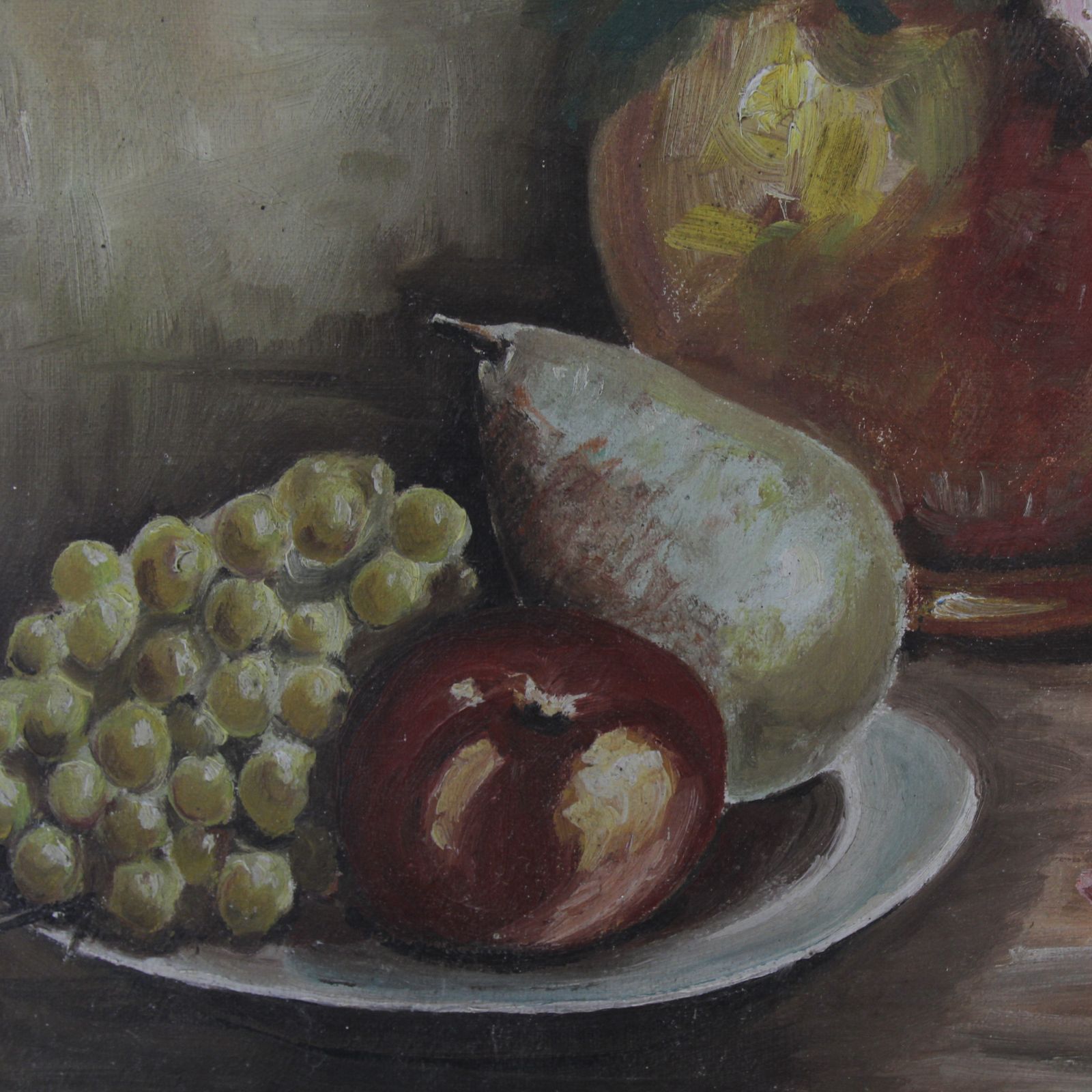 photo for sale Large Mid Century French Floral Still Life, Oil On Canvas