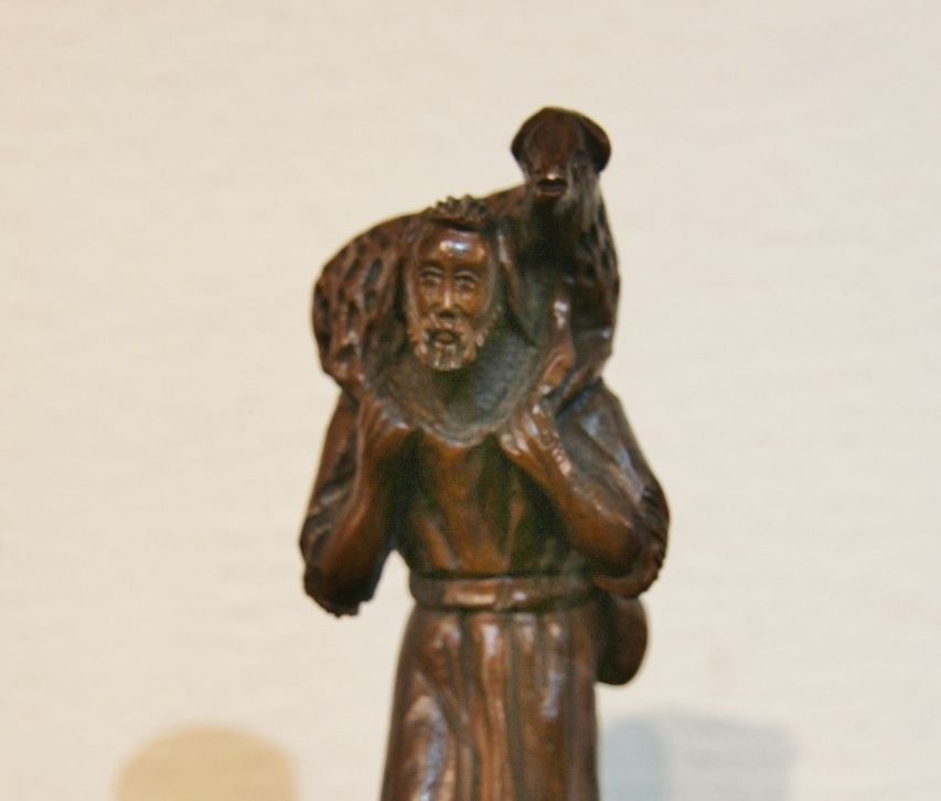 Charming 19th Century Wood Carving Of Shepherd photo for sale