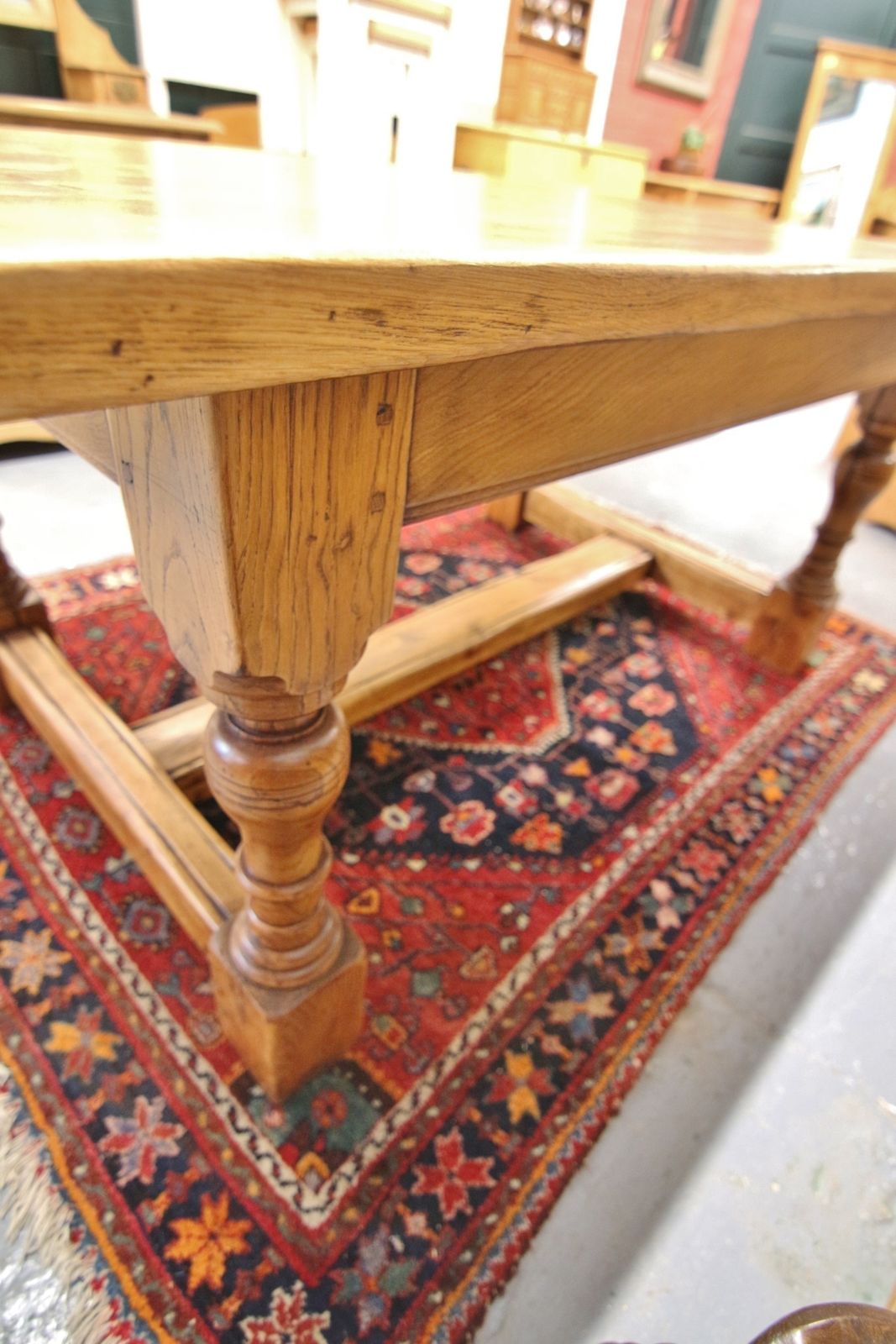 Golden Oak 6 8 Seater Refectory Table photo vinterior