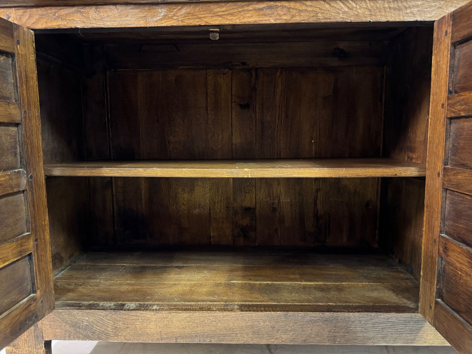 photo for sale Mid Century Oak Sideboard In The Spanish Style, Probably Belgian, 1950s–1960s