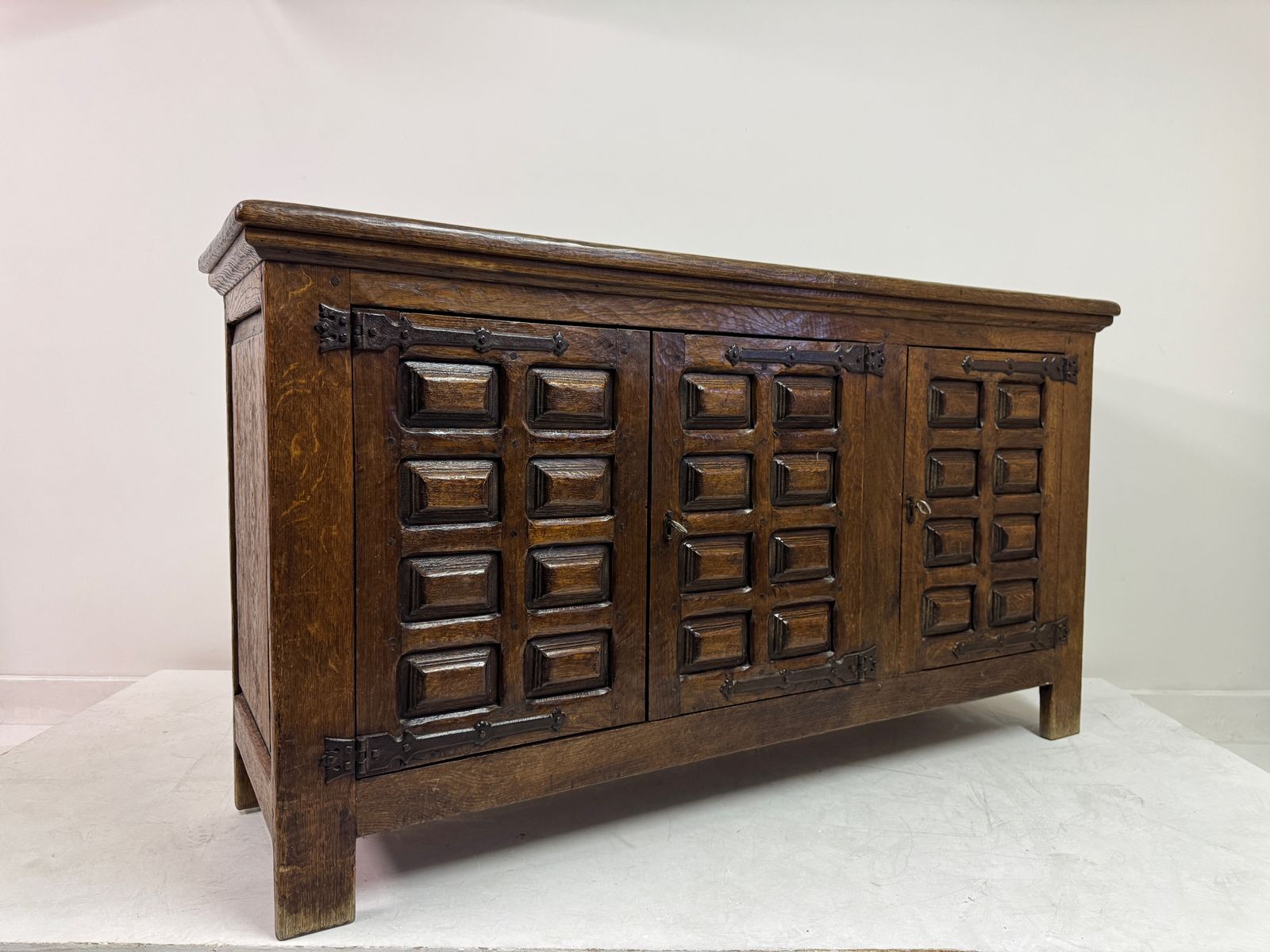 photo buy Mid Century Oak Sideboard In The Spanish Style, Probably Belgian, 1950s–1960s