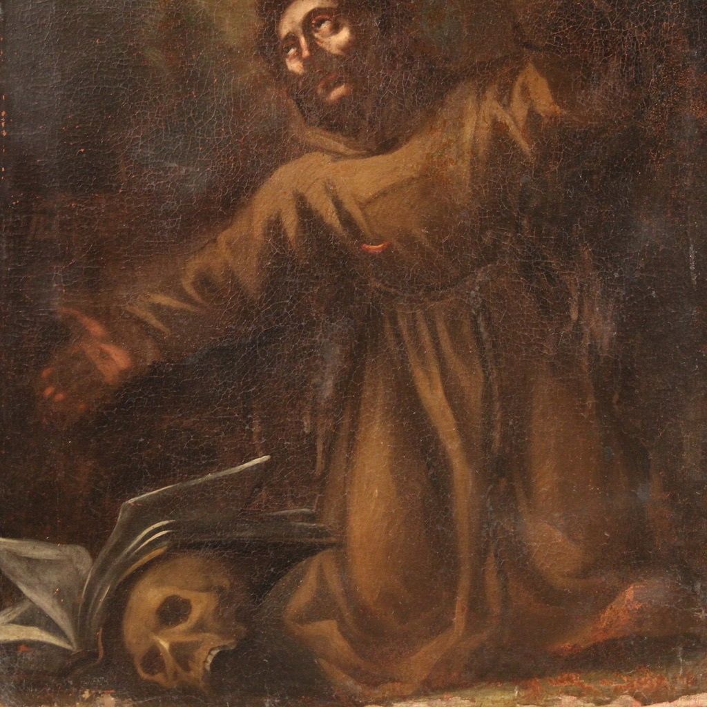 photo furniture 17th Century Religious Painting, Saint Francis Of Assisi