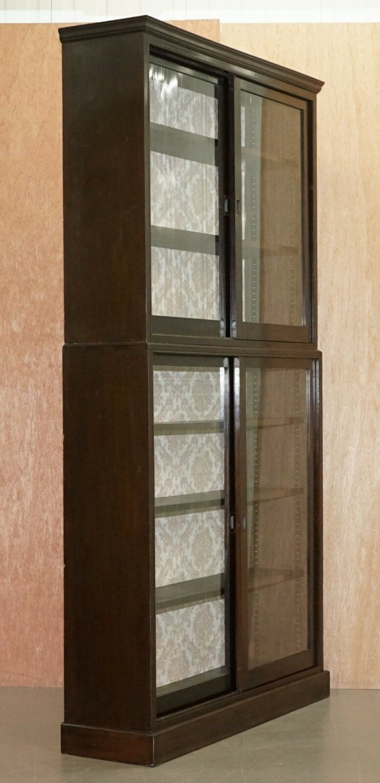 Furniture Stunning Victorian Full Sized Habberdashery Apocethary Cabinet Library Bookcase photo