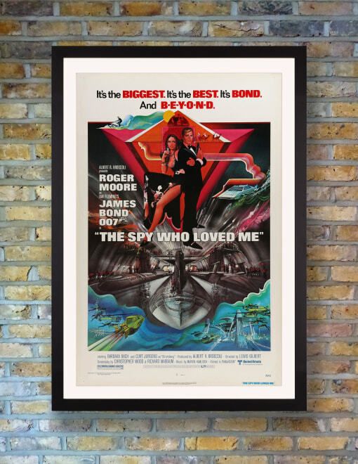 James Bond 'The Spy Who Loved Me' Original Vintage Movie Poster, American, 1977 photo furniture