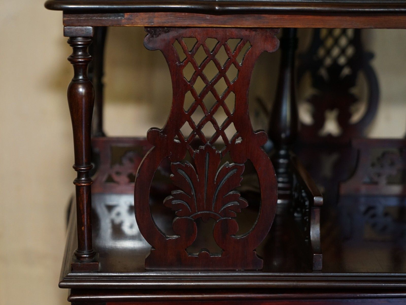 Fine Antique Victorian Aesthetic Movement Mahogany Revolving Bookcase Book Table photo buy