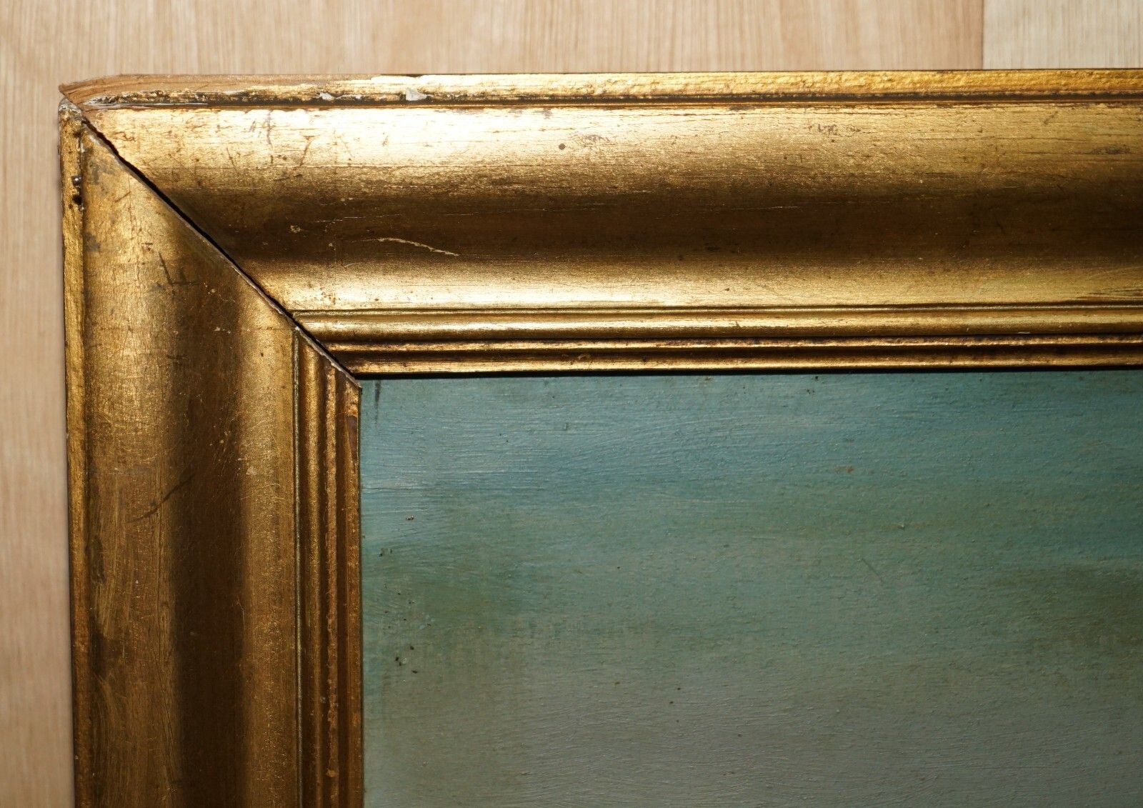Huge Antique Flemish Oil Painting Signed A Apoeie Circa 1880 Rural Sea Scene photo furniture