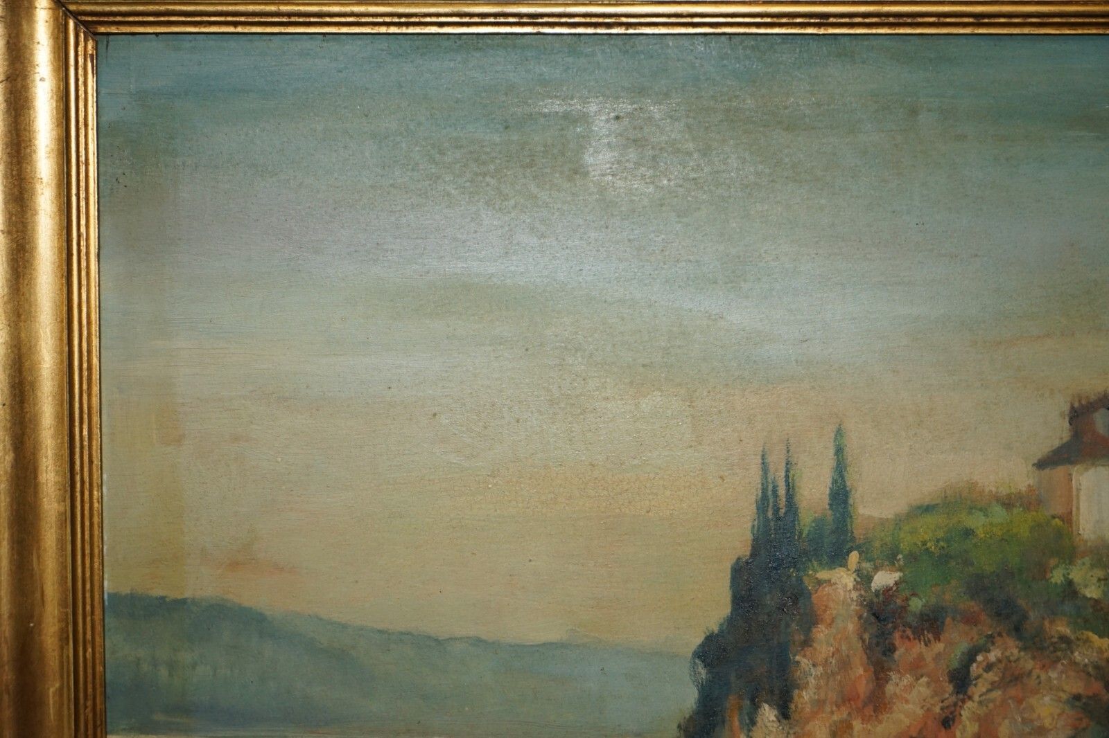 Huge Antique Flemish Oil Painting Signed A Apoeie Circa 1880 Rural Sea Scene photo vinterior