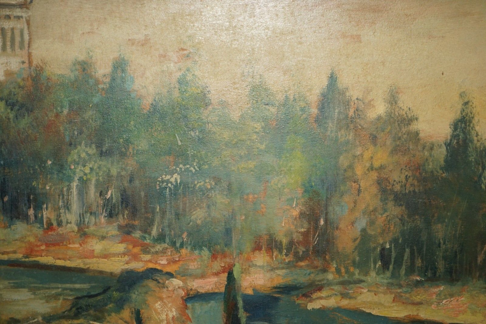 photo for sale Huge Antique Flemish Oil Painting Signed A Apoeie Circa 1880 Rural Sea Scene