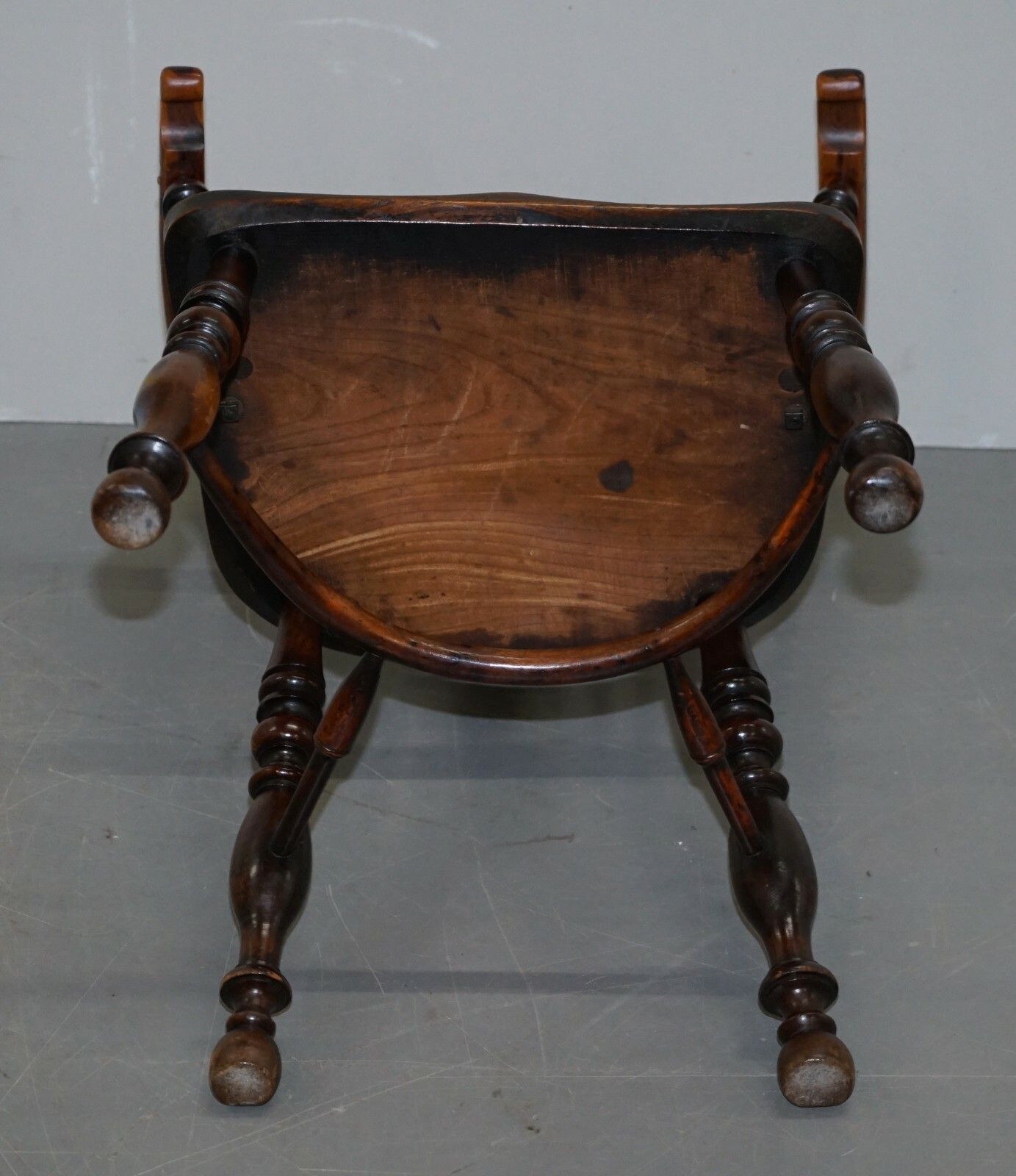 1850.0 1 Of 6 Burr Yew Wood & Elm Windsor Armchairs Circa 1860 English Country House photo