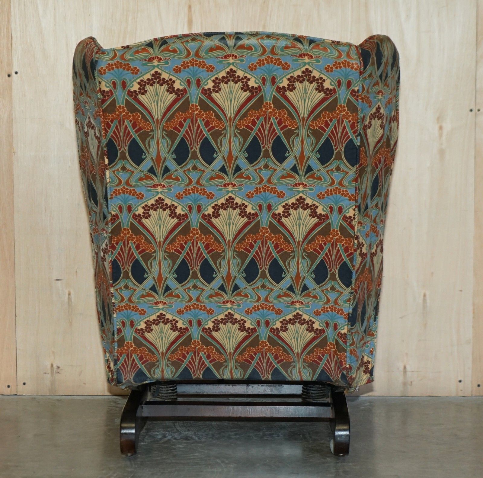 1850.0 Vintage Circa 1930's English Oak Rocking Armchair With Liberty's London Ianthe photo