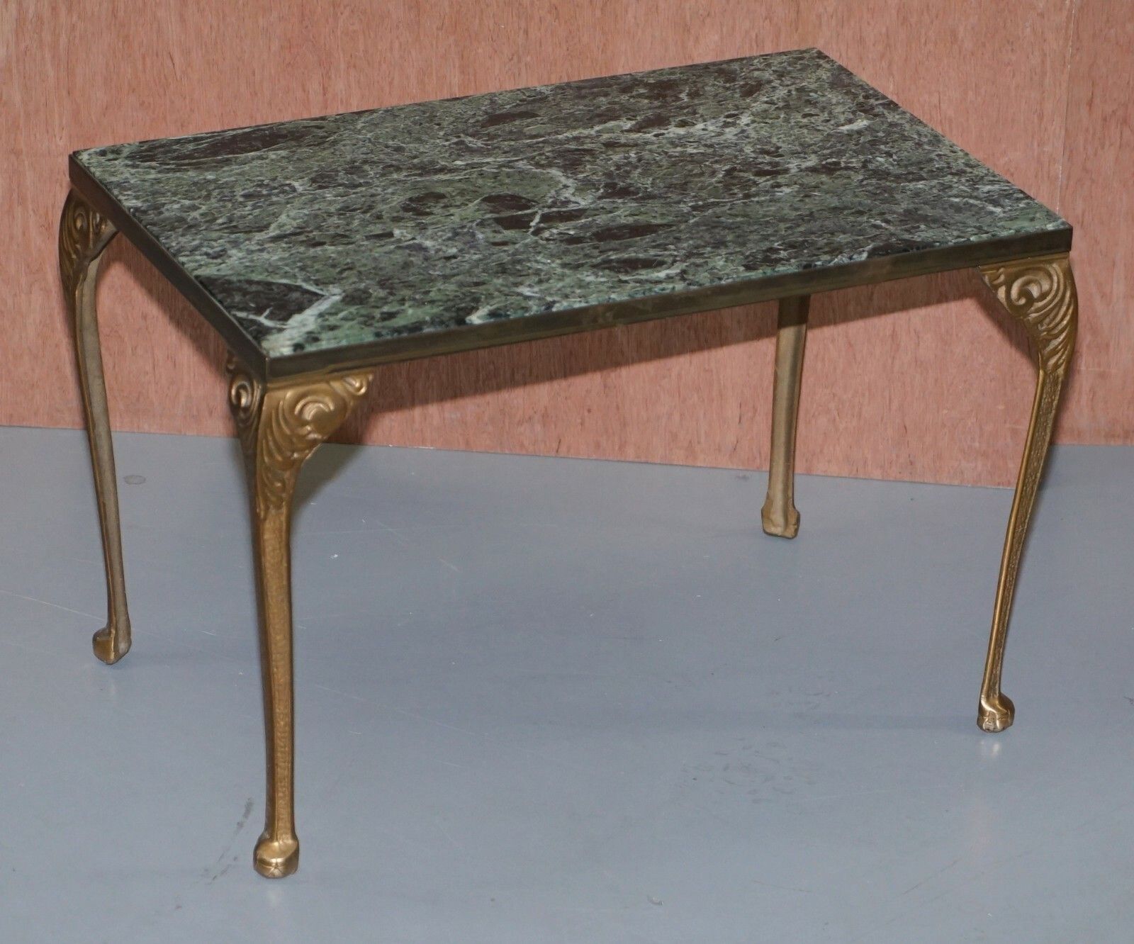 Pair Of Circa 1900 Green Marble Top Occasion Side Tables With Bronzed Frames photo furniture